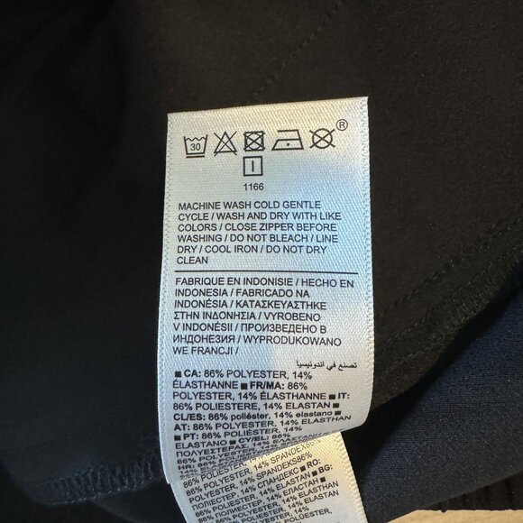 Athleta Stride Black Drawstring Elastic Waist Side Slit Midi Skirt Women's Large - Picture 6 of 9